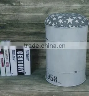 Vintage Metal Storage Stool photo-2