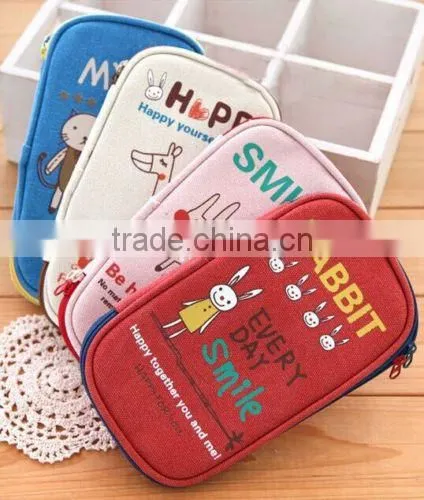 Canvas Cartoon Animal Pen Pencil Case Bag Cosmetic Storage Bag Pouch Wallet photo-2