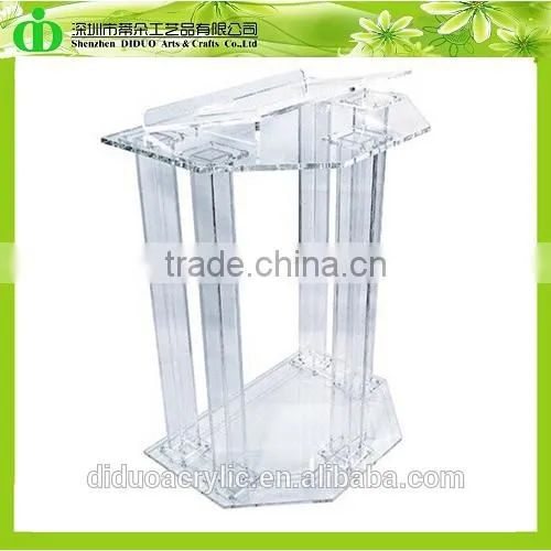 DDL-0017 Hot Sell Clear Plastic Podium, Acrylic Podium Stand, Acrylic Valet Podium photo-2