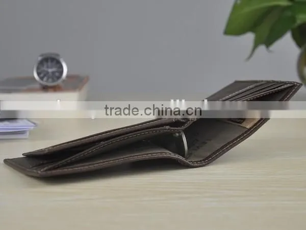 13003 Bill-fold Business Style Brown Cheap Mens Leather Wallet photo-5