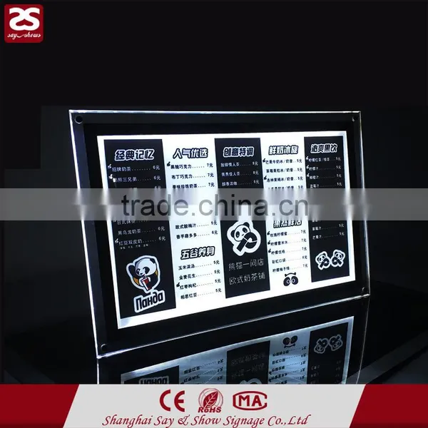 Attract Customers Acrylic Crystal Led Slim Light Box photo-2