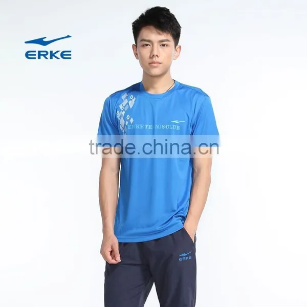 ERKE Mens 100%polyester T-shirt Mens Round Neck Sport Shirt Cheap T-shirt Custom t Shirt for Men Wholesale/OEM China Manufacture photo-5