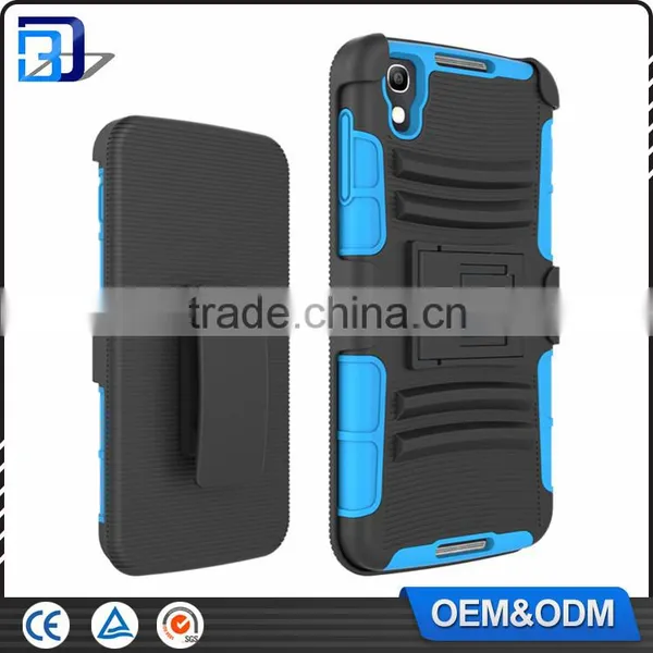 Top Selling 3 in 1 Silicone + PC Hybrid Kickstand Handy Outdoor Belt Clip Case For Alcatel One Touch Idol 4 Back Cover China photo-3