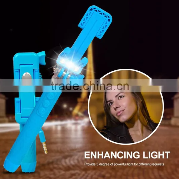 2015 Hot New Products Super Mini Selfie Stick With LED Flash Light, China Manufacturer photo-2