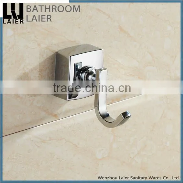 Promotional Direct Marketing Factory Zinc Alloy Chrome Finishing Bathroom Sanitary Items Wall Mounted Double Robe Hook photo-4