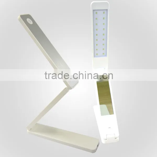 New Style Silver Led Folding Table Light Small Portable Lamp for Reading photo-3