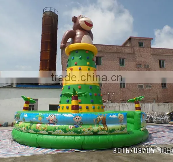 Monkey Inflatable Mini Climbing Wall for Kids and Children Play Games photo-3