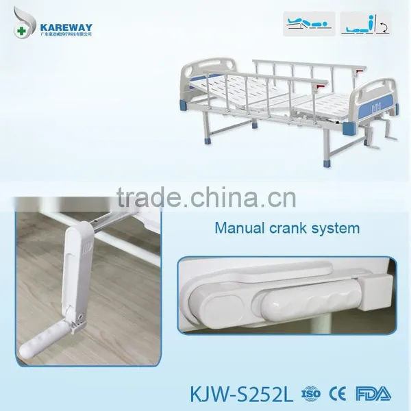 2 Cranks Manual Patient Hospital Medical Bed for Home photo-3