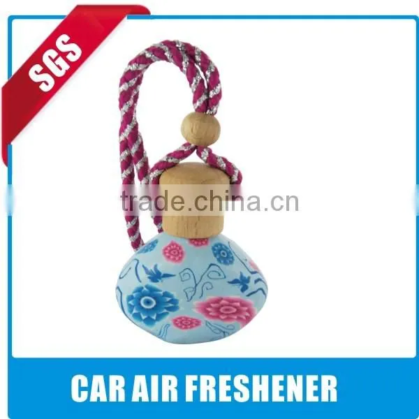 2014 Promotional Natural Fragrance Hanging Pottery Car Perfume Gift Items