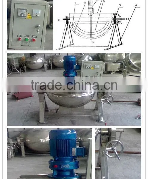 Tilting Stainless Stee Electric Heating Jacketed Kettle photo-6