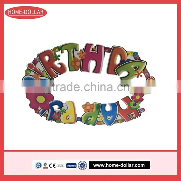 Happy Birthday Paper Garland Hanging Decorations Paper Banner photo-2