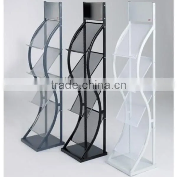 Flooring Wave Range Type 4-Tier Leaflet Display Stand photo-3