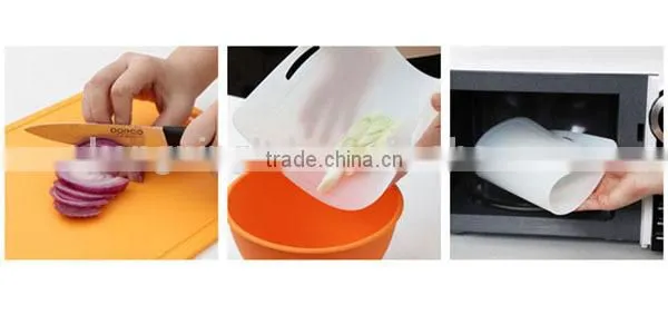 Silicone Flexible Vegetable Salad Chopping Cutting Board With Scale photo-6