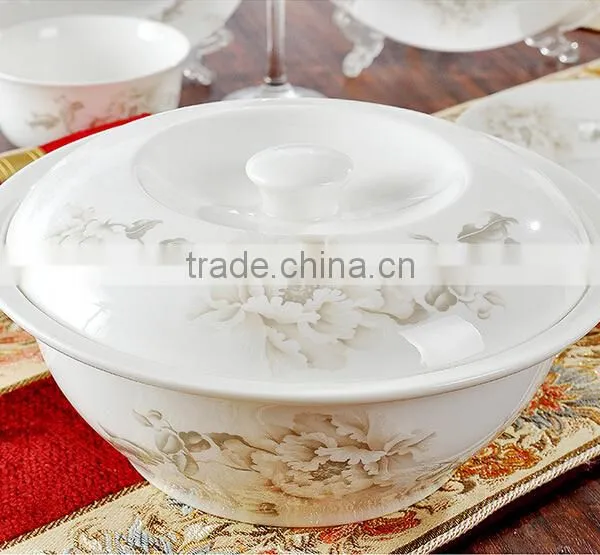 KC-00667 Bone China Dinnerware Set With Flower Printing photo-3
