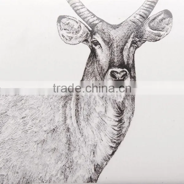 High Quality Zebra and Beer Rectangle Ceramic Candle Holder photo-3