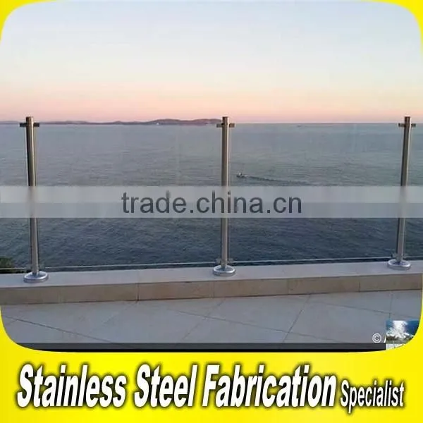 Fabrication Project Stainless Steel Frameless Glass Balcony Deck Railing photo-6