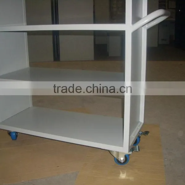 Metal Steel Mobile Book Cart Book Carrier Conveyor photo-2