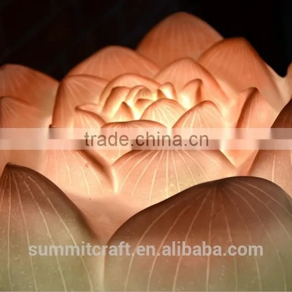 Resin Oriental Style Lotus Table Lamp photo-4