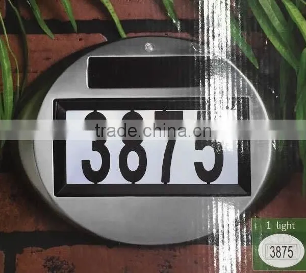 Stainless Steel OVAL Solar Address (House Number) Light photo-2
