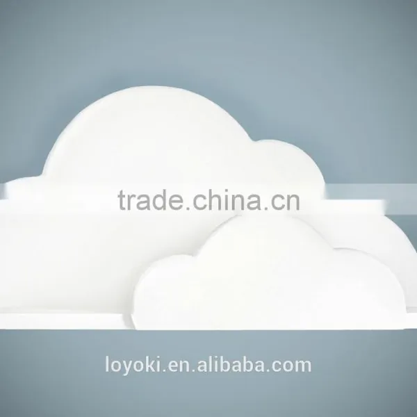 Cloud Shape Wall Shelf Bookshelf for Kids Room Lovely Mdf Wooden Floating Wall Shelf photo-2