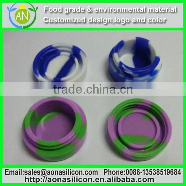 Mixing Colors Silicone Container for Oil, Colorful Silicone Jar photo-5