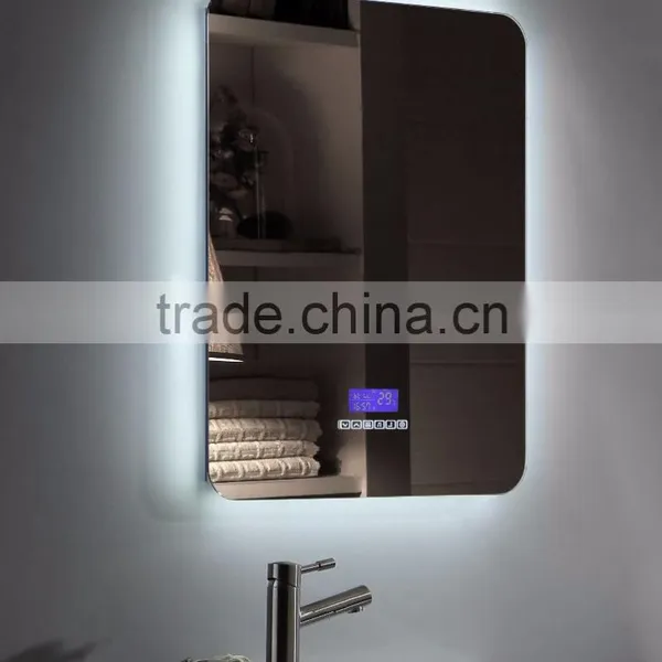 Frameless IP54 LED Lighted Waterproof Bathroom Smart Mirror TV With Light