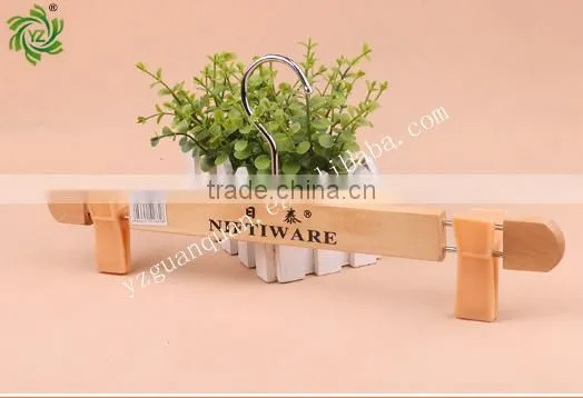 Trousers Hanger With Hooks Clamps for Plastic Pants Wooden Hanger photo-4