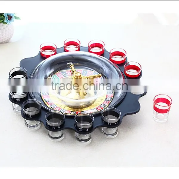 UCHOME Black Table Russian Drinking Roulette Game With 12 Glass Cups photo-2