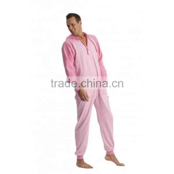Hooded-footed Pajamas Polar Fleece Front Pockets Hoodie Footless Raglan Sleeve Adult Blank Plain Sports Adult Onesie photo-5