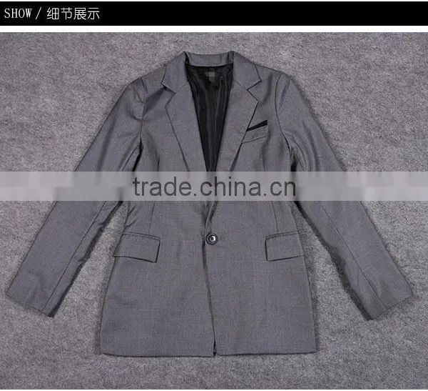 2016 Office Ladies Suits Slim Cut Ladies Tuxedo Pant Suit photo-6