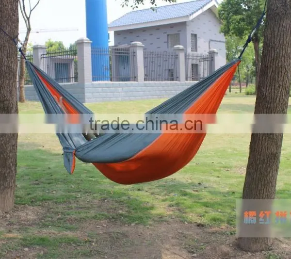 Top Sale Portable Parachute Nylon Fabric Travel Camping Hammock photo-3