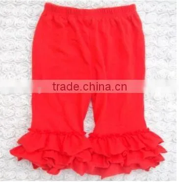 China Product and Low Price Wholesale Best Selling Boutique Cotton Ruffle Pants for Baby Kids for Spring and Autumn Wearing photo-3