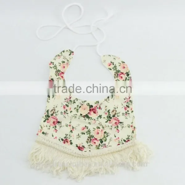 Real Picture Show !! Wholesale Kids Garment Soft Infant Wear Floral Baby Bibs