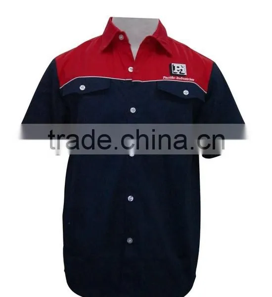 Blue Red Workwear Uniform Shirt Engineer Uniform photo-2