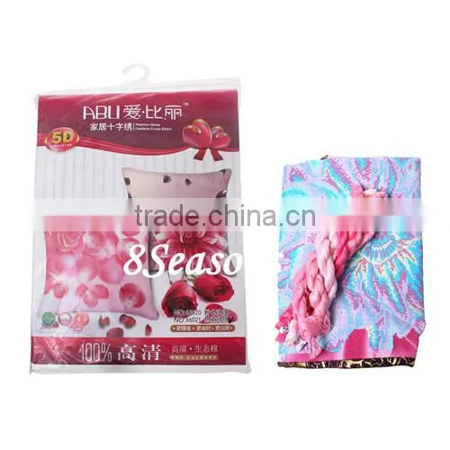 Top Quality Wholesale Multicolor Flower Pattern Square Throw Pillow Cotton Cross Stitch photo-2