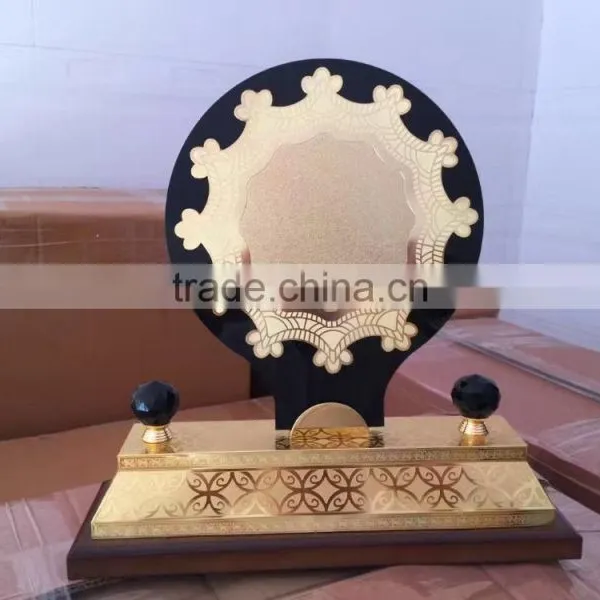 Sun Flower Wooden With Metal Plate Trophy,wooden Trophy,metal Base Trophy photo-4