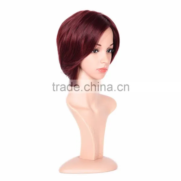 Hot Sale Large Stocks! Red Short Hair Wig, Fashion Spiky Hair Wigs, Synthetic Hair Wig photo-2