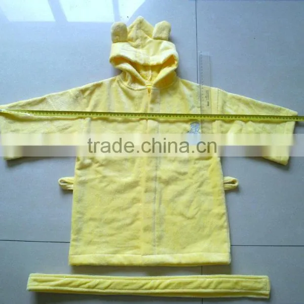 100% Cotton Hooded Bathrobe for Children,kids Cut Velet Hooded Bathrobe,new Design Cotton Hooded Bathrobe photo-4