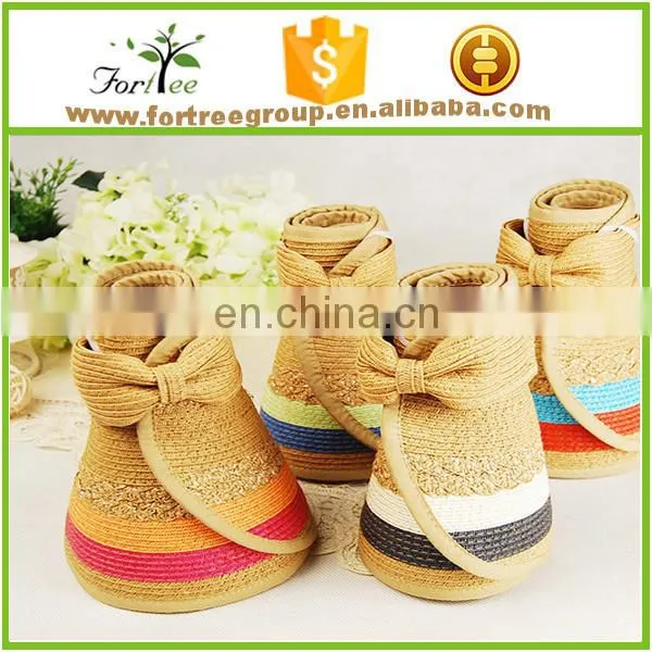 Custom Sport Running Cheap Straw Sun Visor Hats for Women photo-4