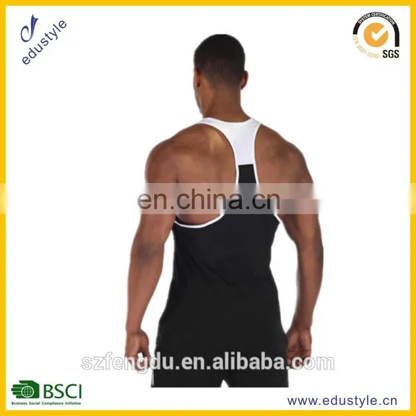 OEM Wholesale Casual Summer 95% Cotton 5% Spandex Men Sublimation Breathable Dri Fit Fitness Tank Top photo-4