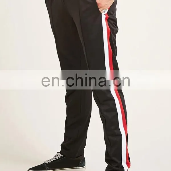 Wholesale Custom Comfortable Men Stripe-Trim Track Pants photo-2