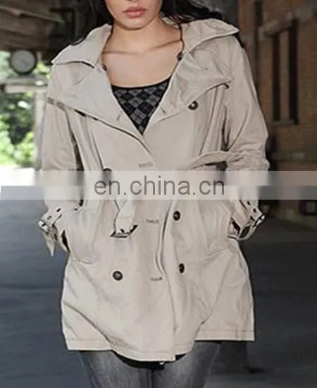 Lady's Woven Cotton Fashion Coat