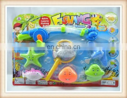 Kids plastic toy electronic fishing game