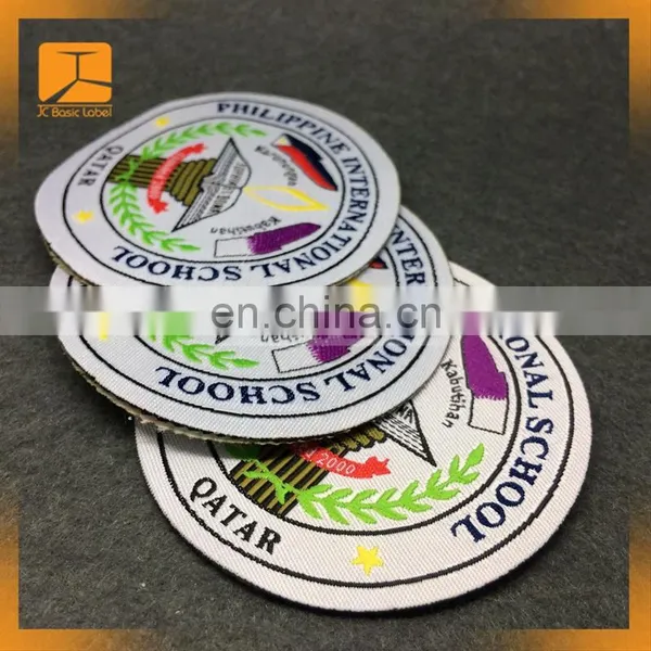 Woven Label / Laser Cut Woven Iron on Patch / Custom Woven Badge for Garment Accessory photo-3