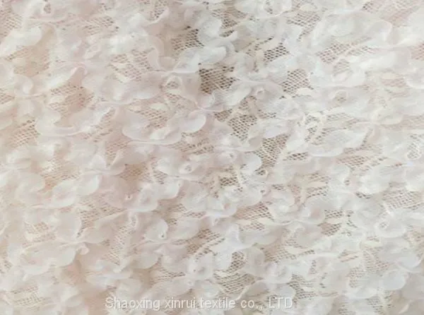 Ivory Net Work on Fabric Lace Wedding Dress Divisoria Embroidery
