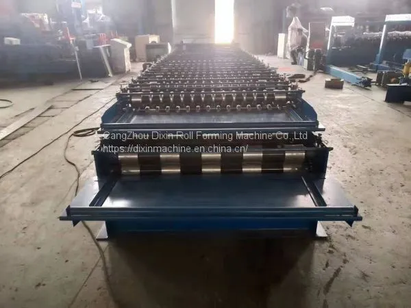 Argentina Corrugated Trapezoidal Two Profile Roof Tile Roll Forming Machine photo-3