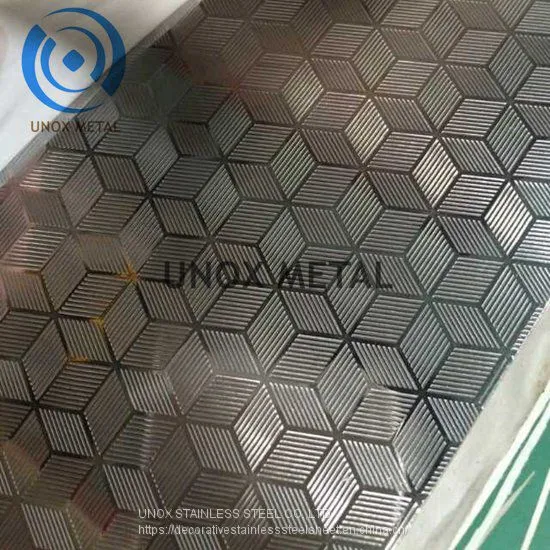 Bulk Stock Embossed Stainless Steel Coil Cutting Into Sheet and Customized Pattern Made