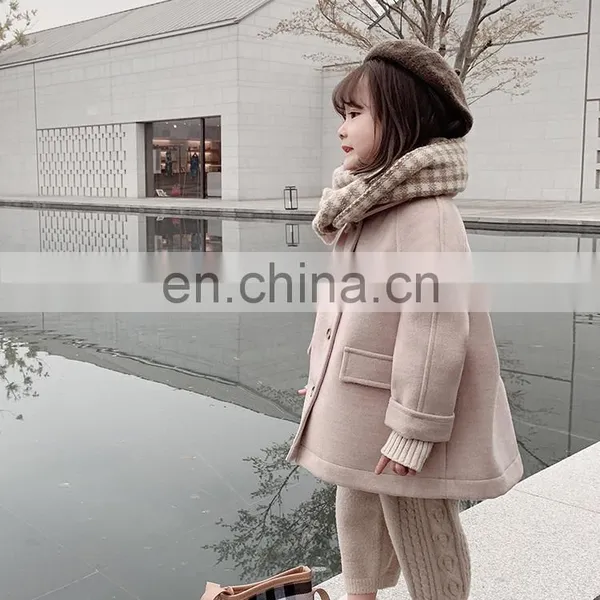 6087/Good Quality Kid Clothing Winter Warm Children's Boutique Woolen Coat for Girls photo-4