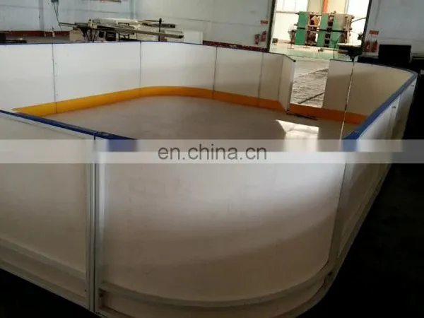 Mobile Ice Area for Icehockey Hdpe Ice Rink Barriers Ice Rink Protection Fence Quad Roller Skating Rinks Hockey Dasher Board