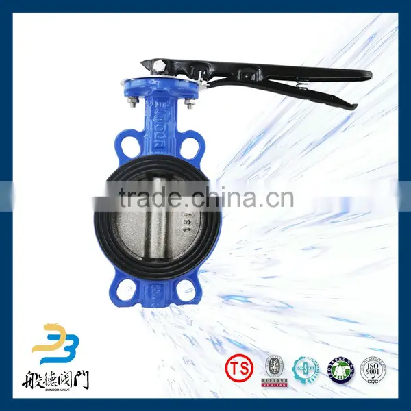China Manufacture Manual Operator Pressure Drop Control Valve EPDM Seat Wafer Type Butterfly Valves photo-2